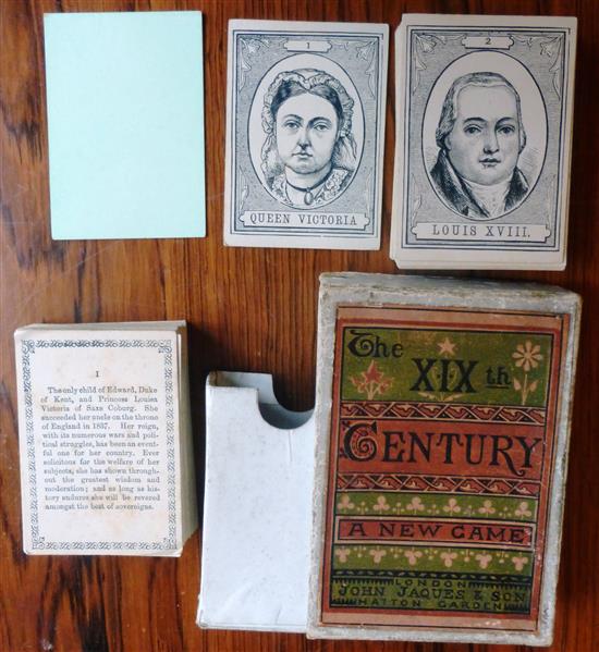 The card game of THE XIXth Century (19th Century) by John Jaques & Son. 1870s.